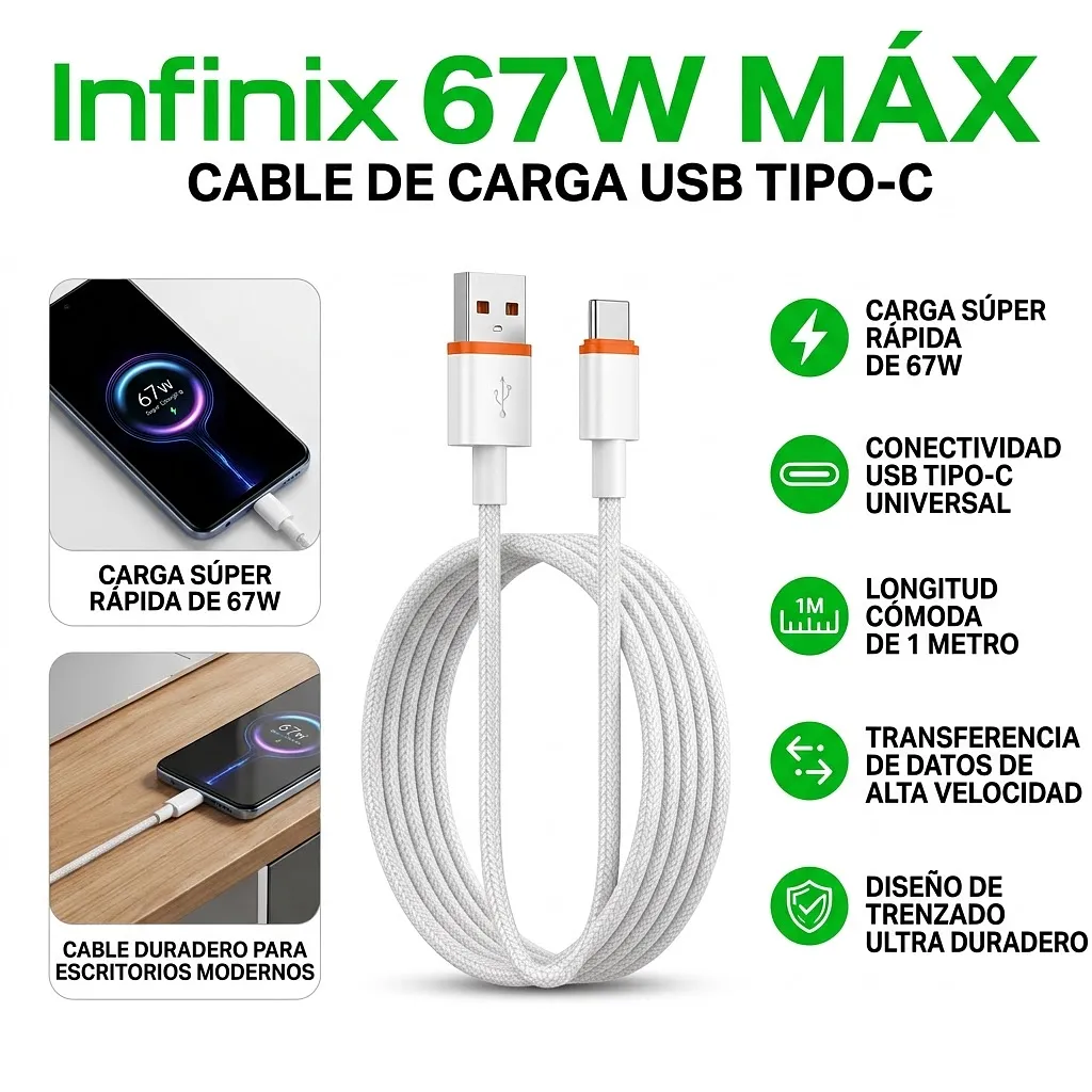 Cable Infinix 67w Type C (ORO)